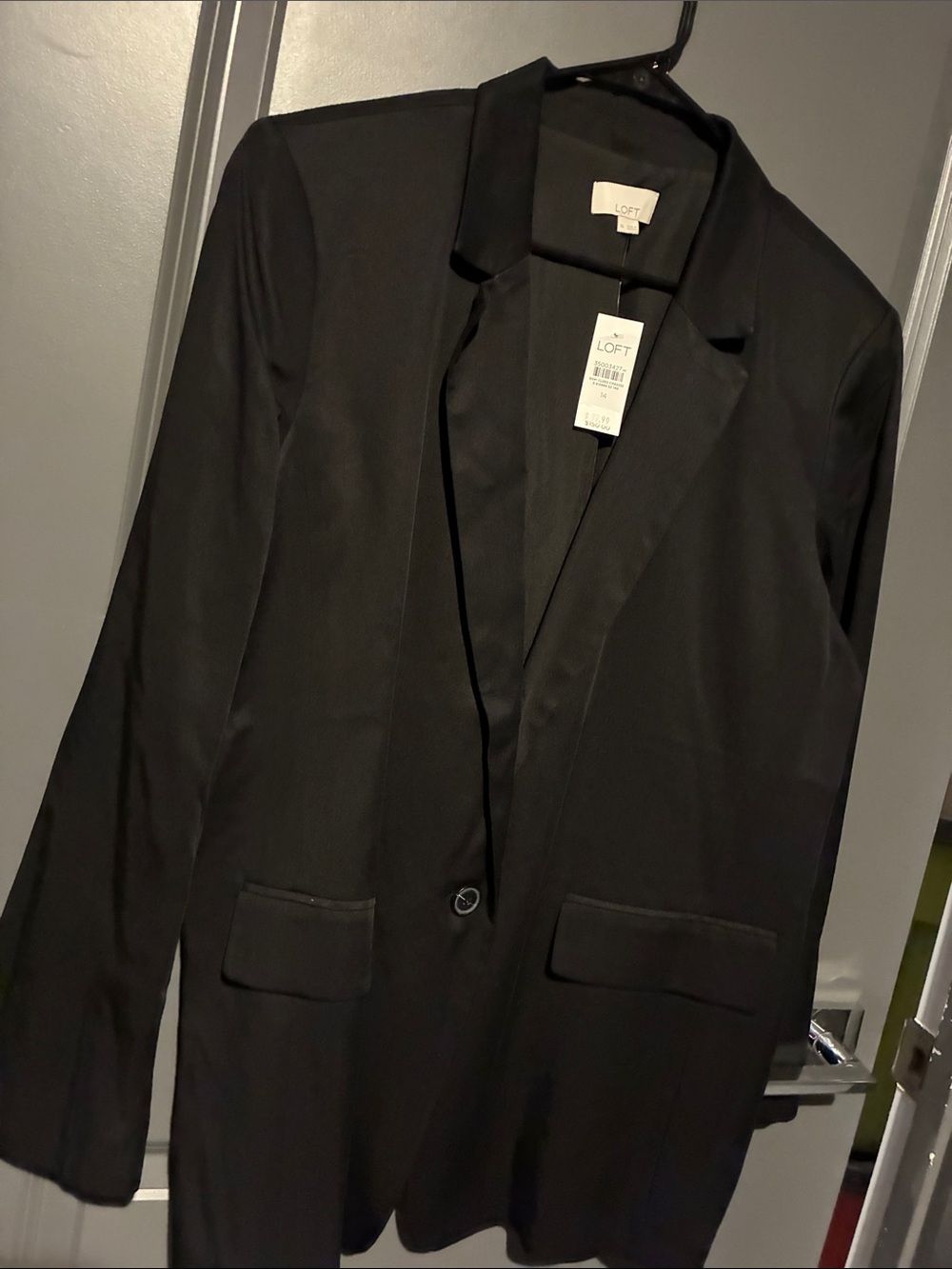 LOFT Black Single-Button Tailored Blazer